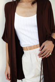 The Jersey Short Robe - Chocolate