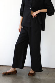 The Linen Boxer Pant - Black
