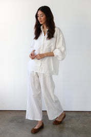 The Linen Boxer Pant - White