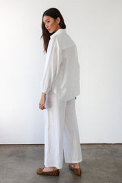 The Linen Boxer Pant - White
