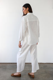 The Linen Boxer Pant - White