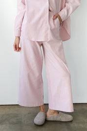 The Pinstripe Boxer Pant - Berry