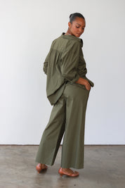 The Poplin Boxer Pant - Olive