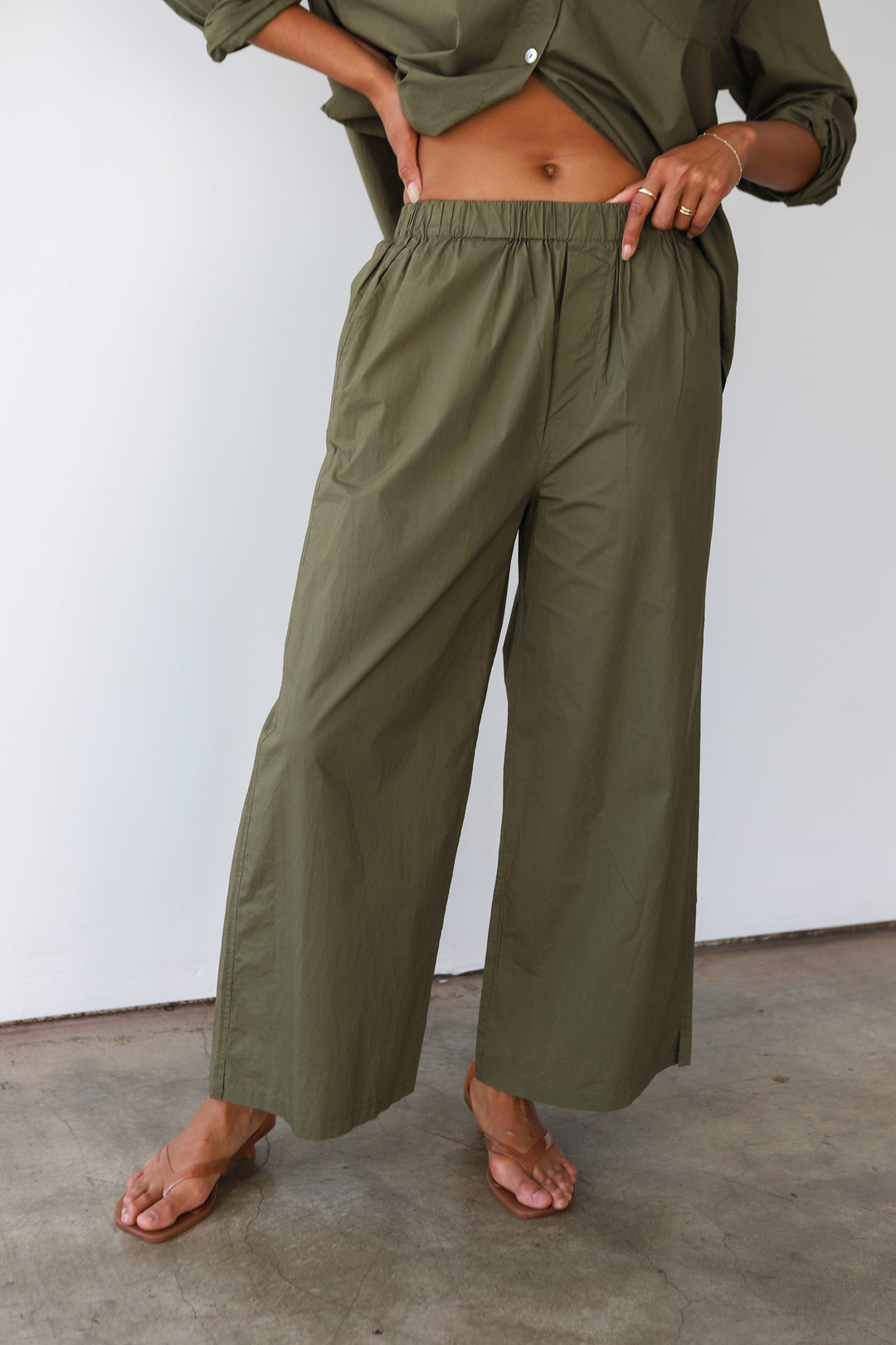 The Poplin Boxer Pant - Olive