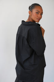 The Poplin Pant Set - Black