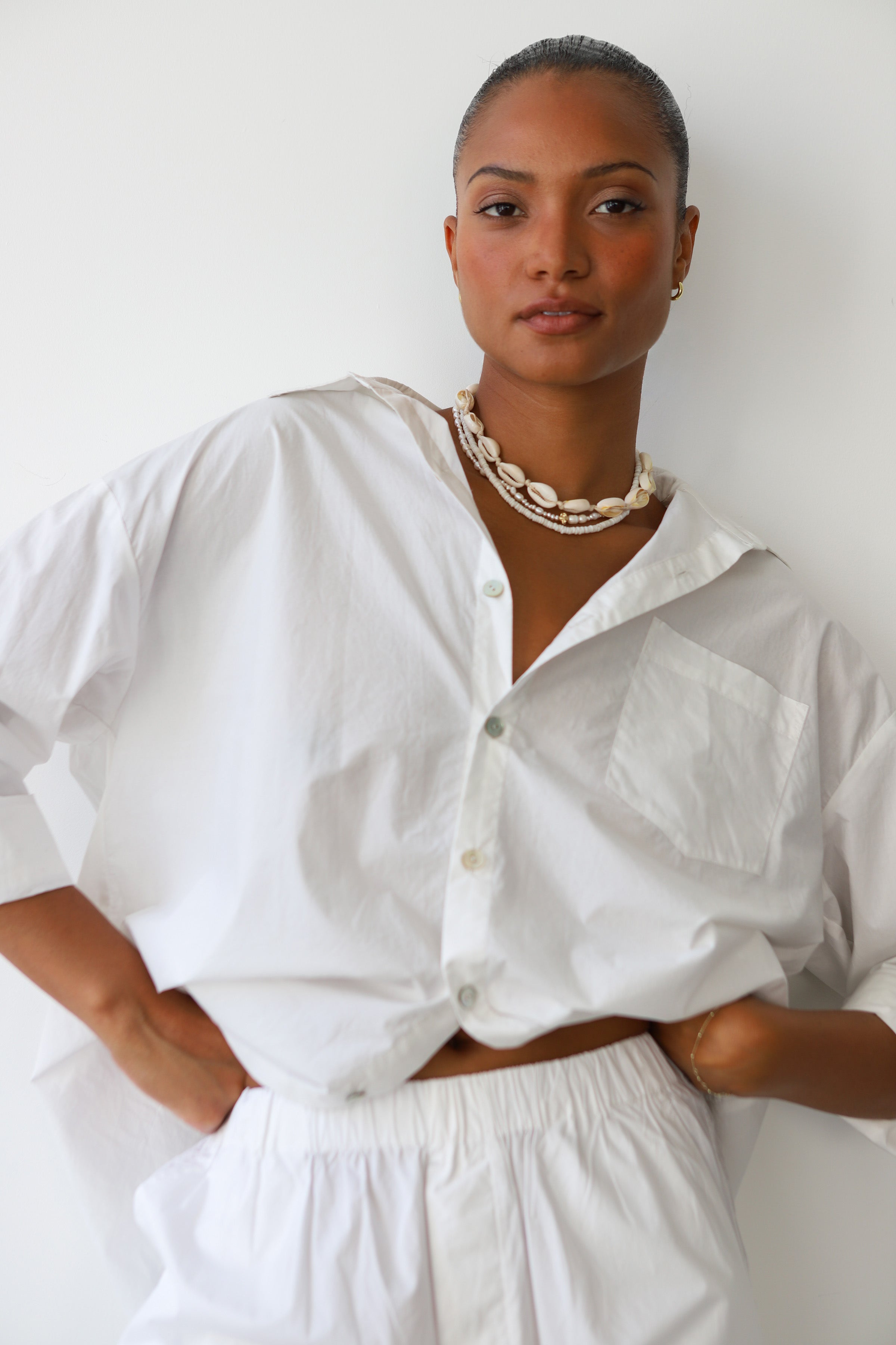 The Poplin Boxer Pant - White