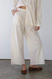 The Poplin Boxer Pant - Ecru