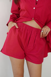 The Poplin Boxer Short - Berry