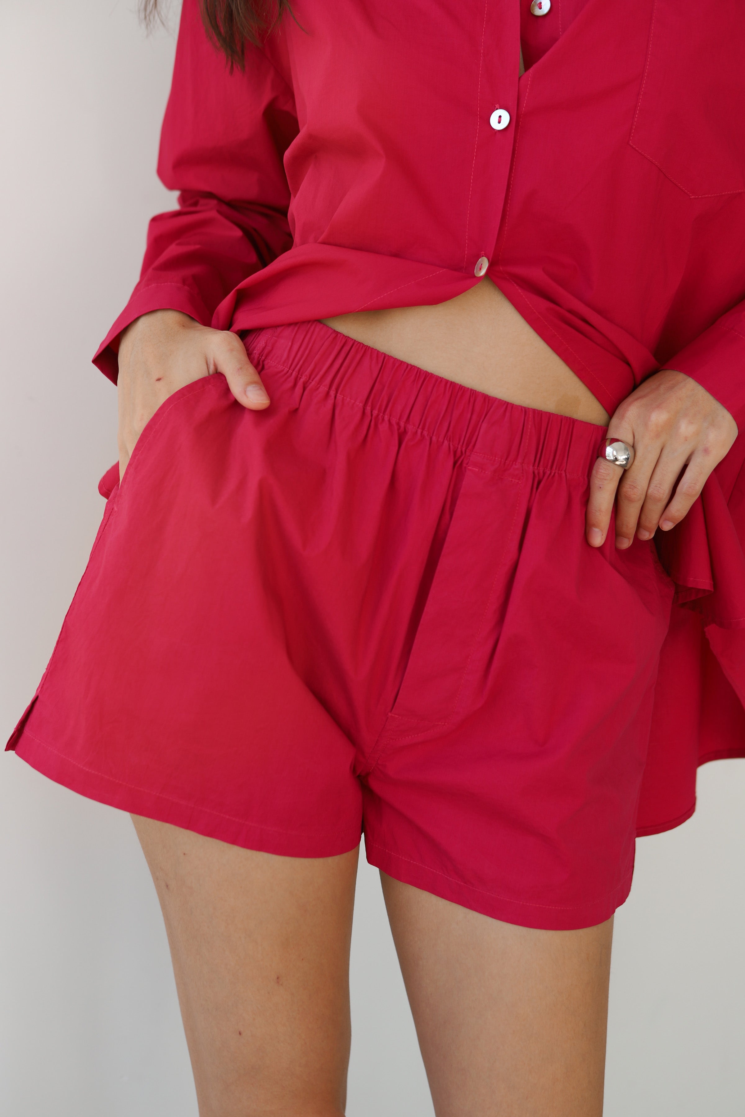 The Poplin Boxer Short - Berry