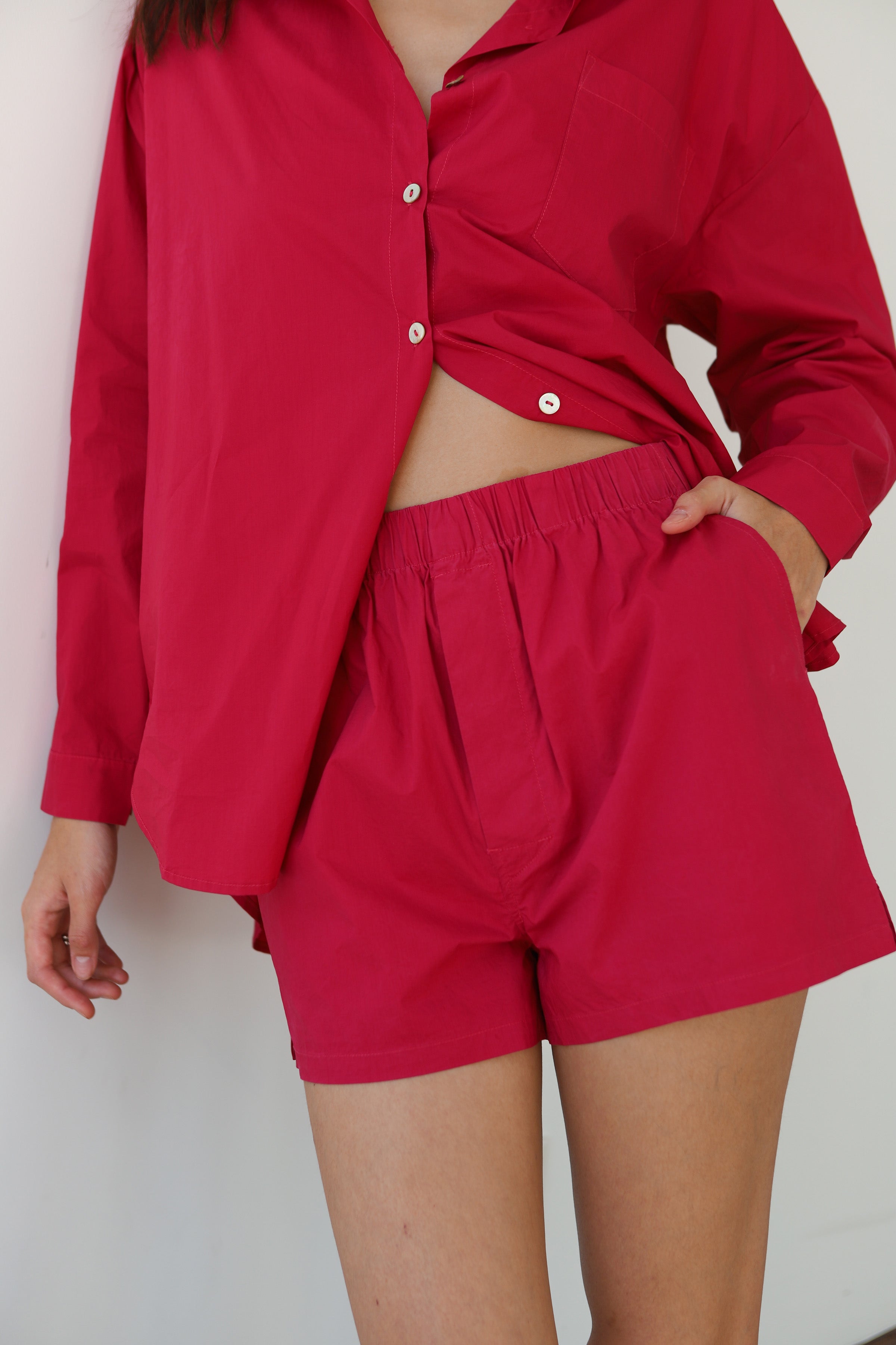 The Poplin Boxer Short - Berry