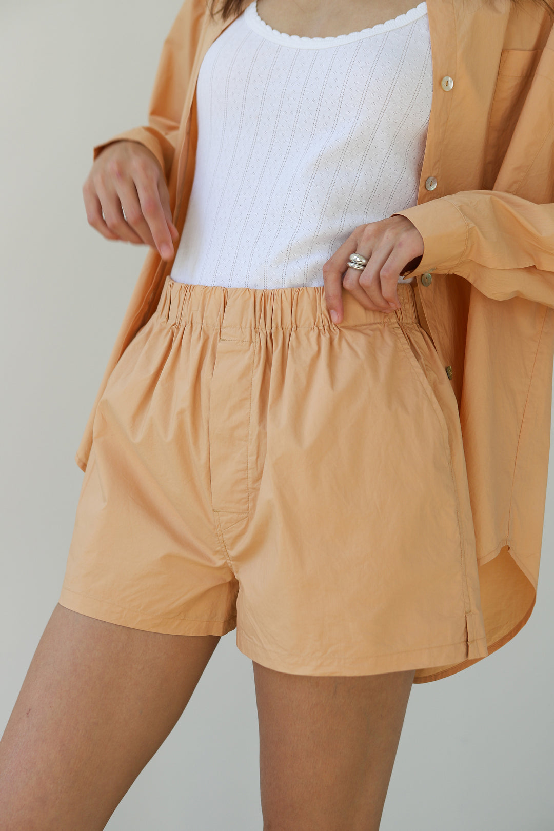 The Poplin Boxer Short - Cantaloupe