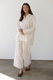 The Poplin Boxer Pant - Ecru