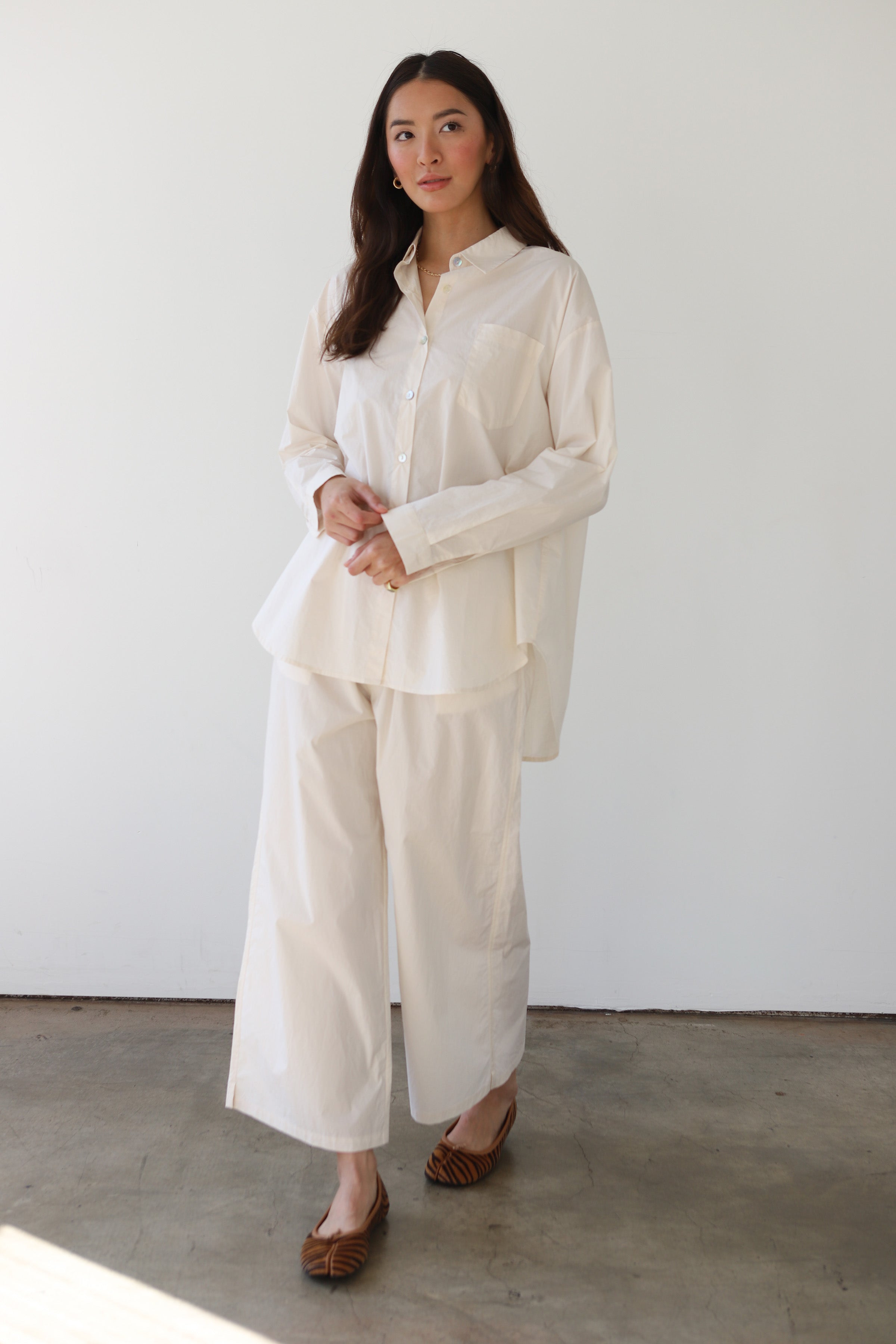 The Poplin Boxer Pant - Ecru