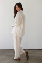 The Poplin Boxer Pant - Ecru