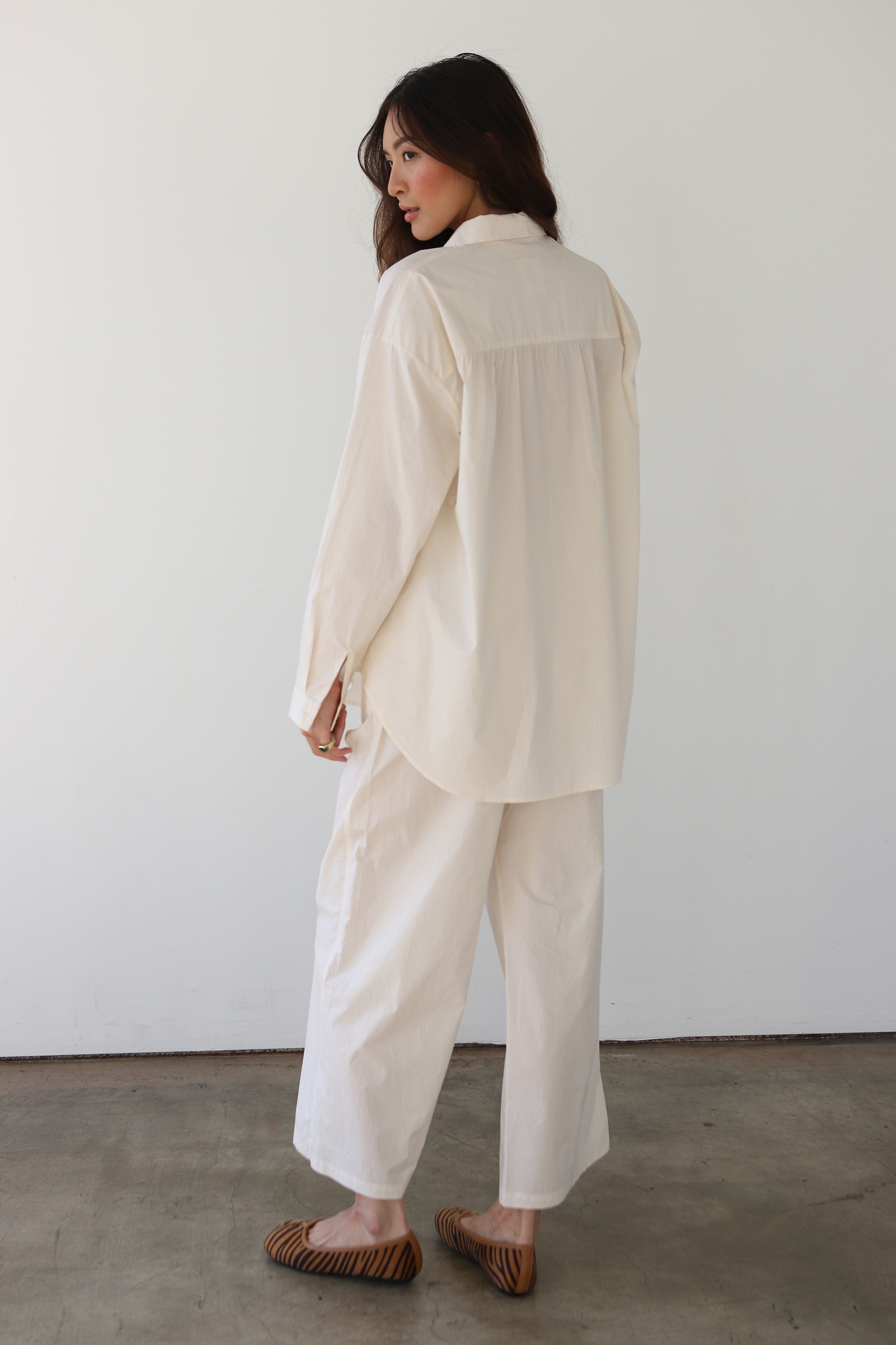 The Poplin Boxer Pant - Ecru