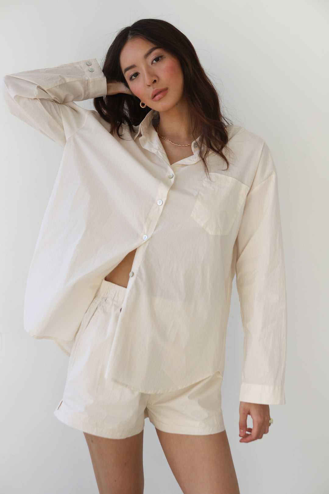 The Poplin Boxer Short - Ecru