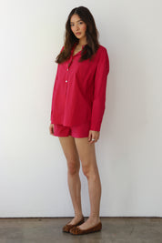 The Poplin Boxer Short - Berry