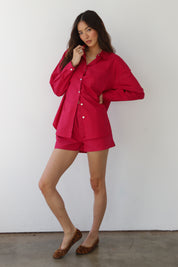 The Poplin Boxer Short - Berry