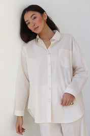 The Poplin Button Down - Ecru
