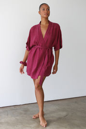 The Short Robe - Plum