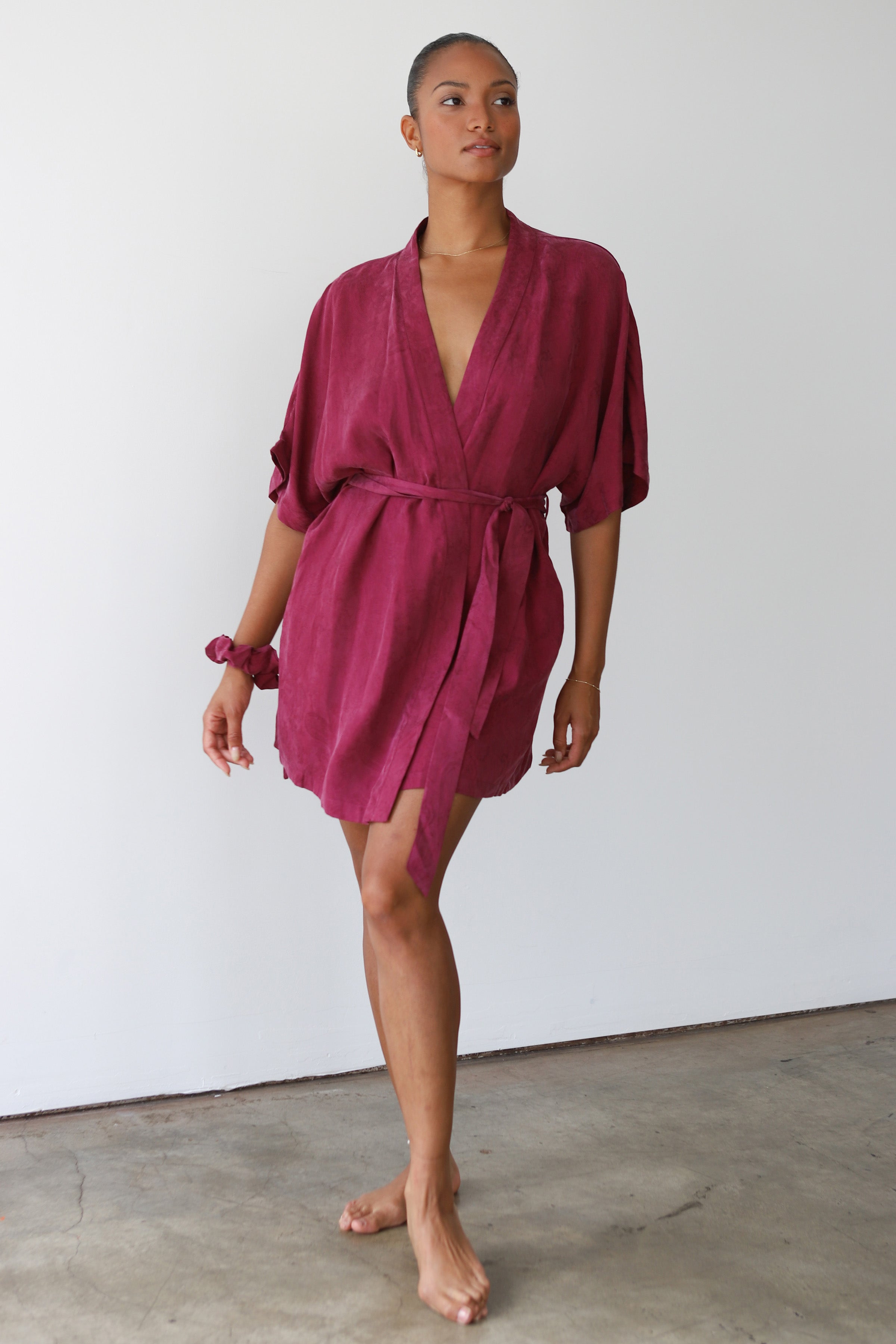 The Short Robe - Plum