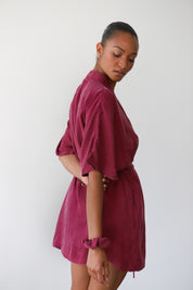 The Short Robe - Plum