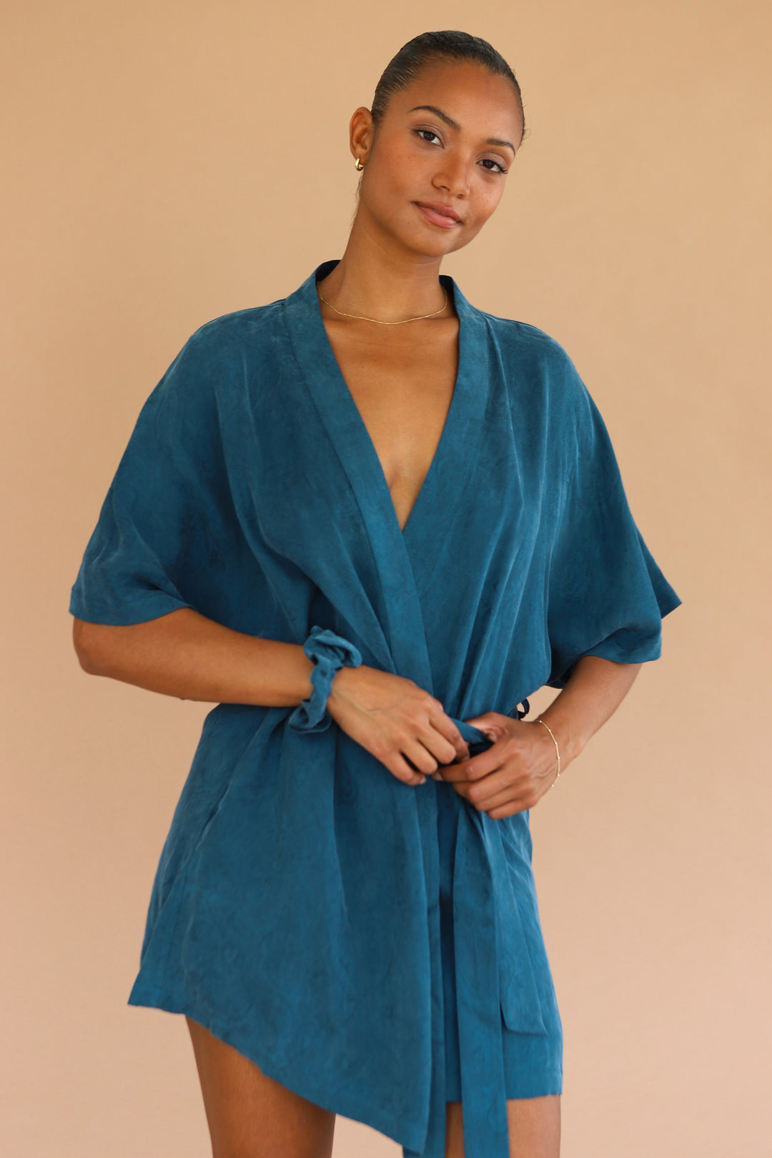 The Short Robe - Teal