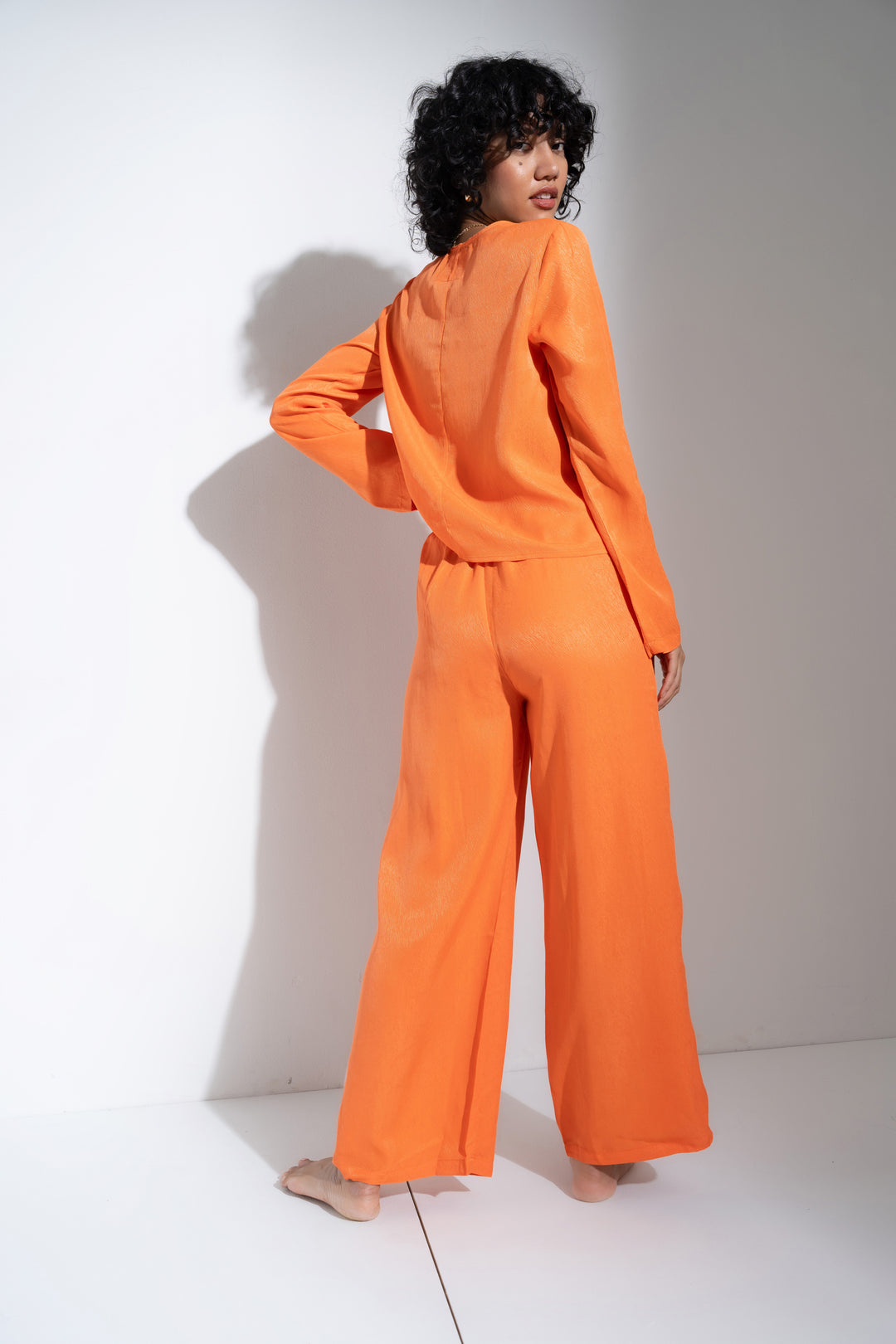 The Tie Front Set - Tangerine