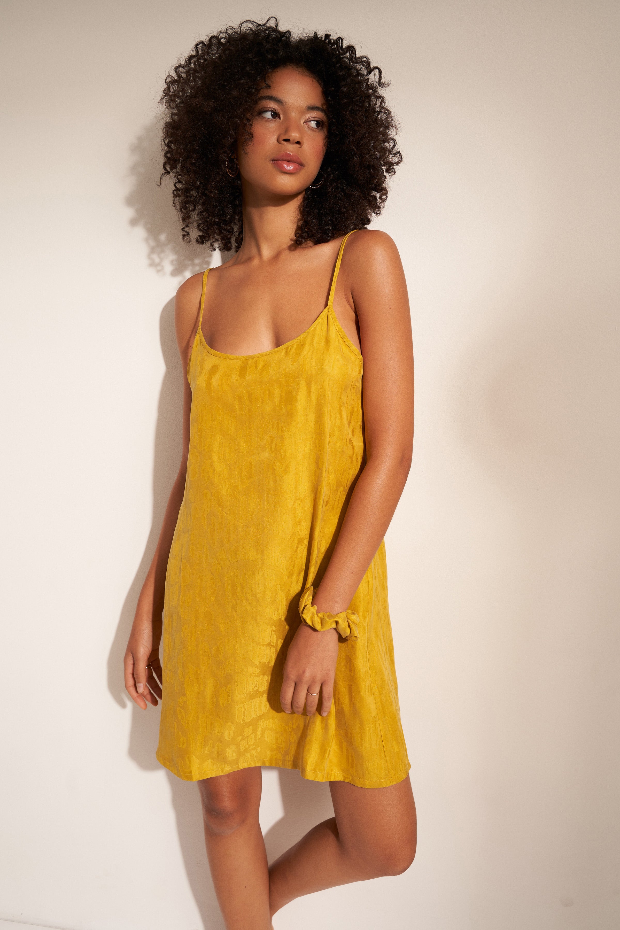 Zara yellow hot sale velvet dress