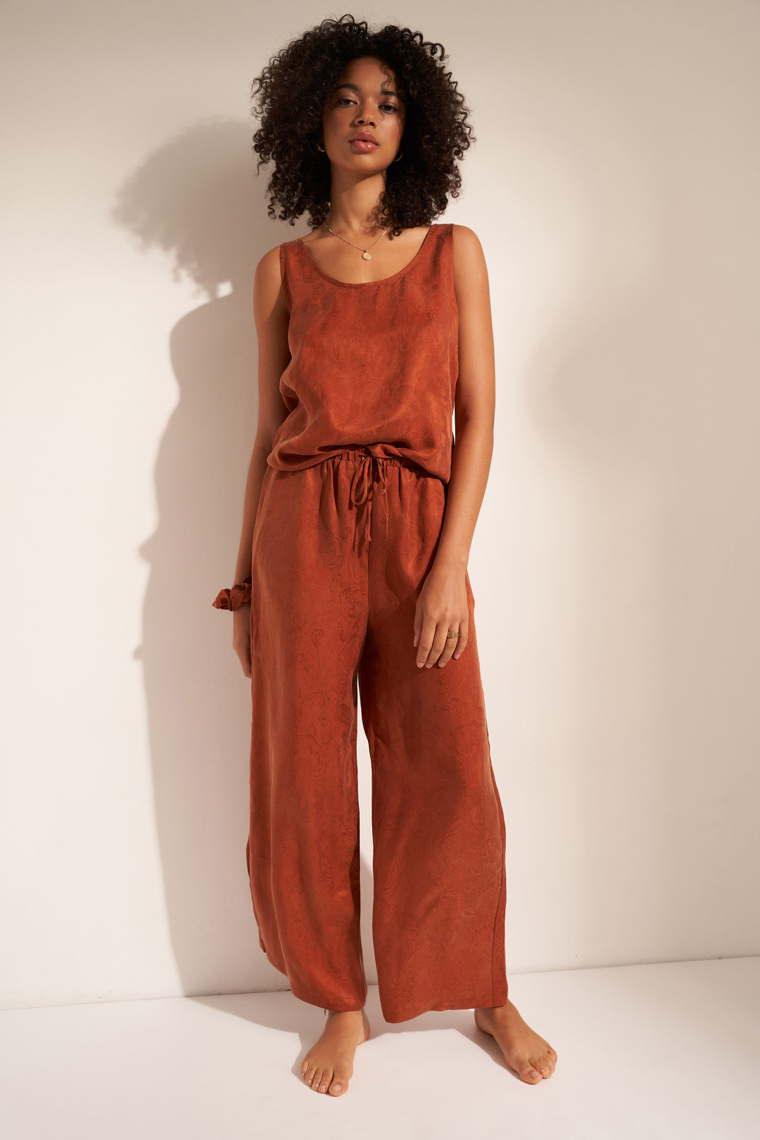 The Drawstring Pant - Cinnamon