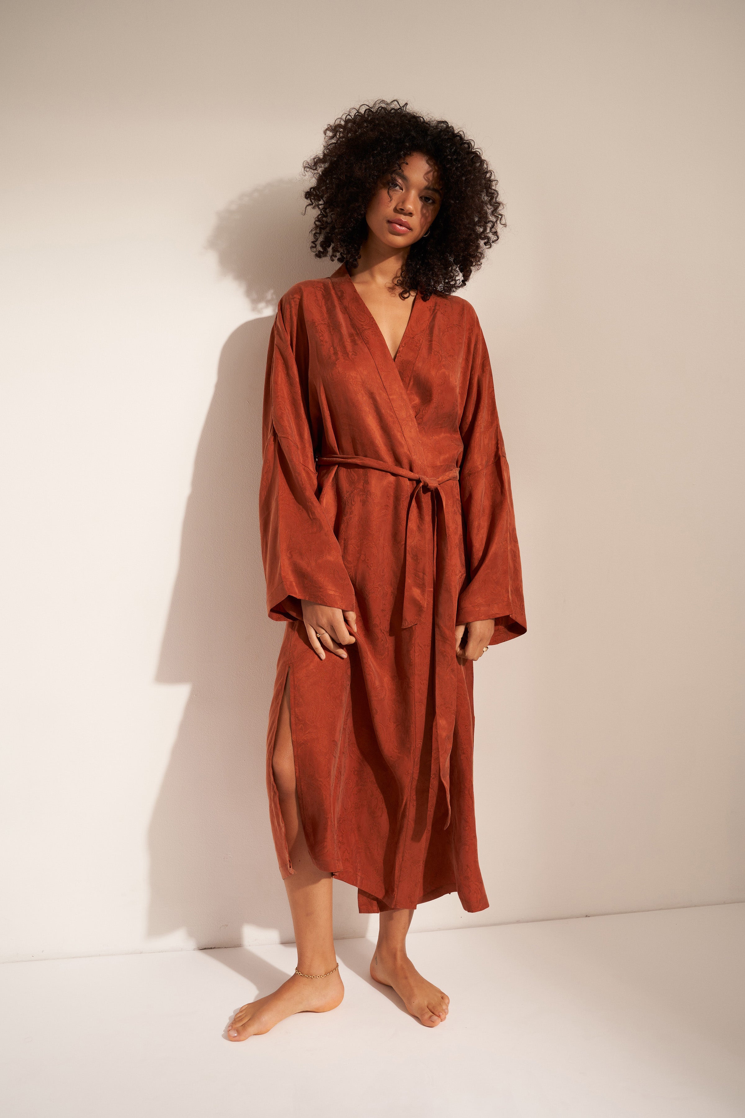 Silk hotsell maxi robe